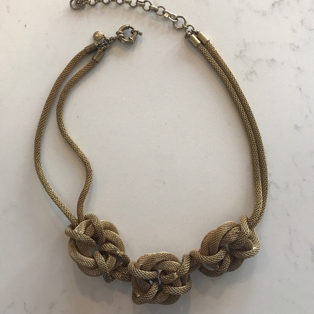 J. Crew gold tone rope necklace
